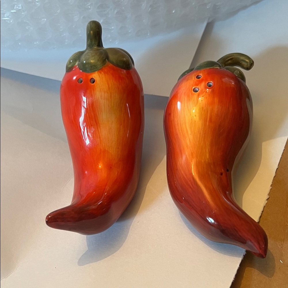 Chili Pepper Salt and Pepper Shakers